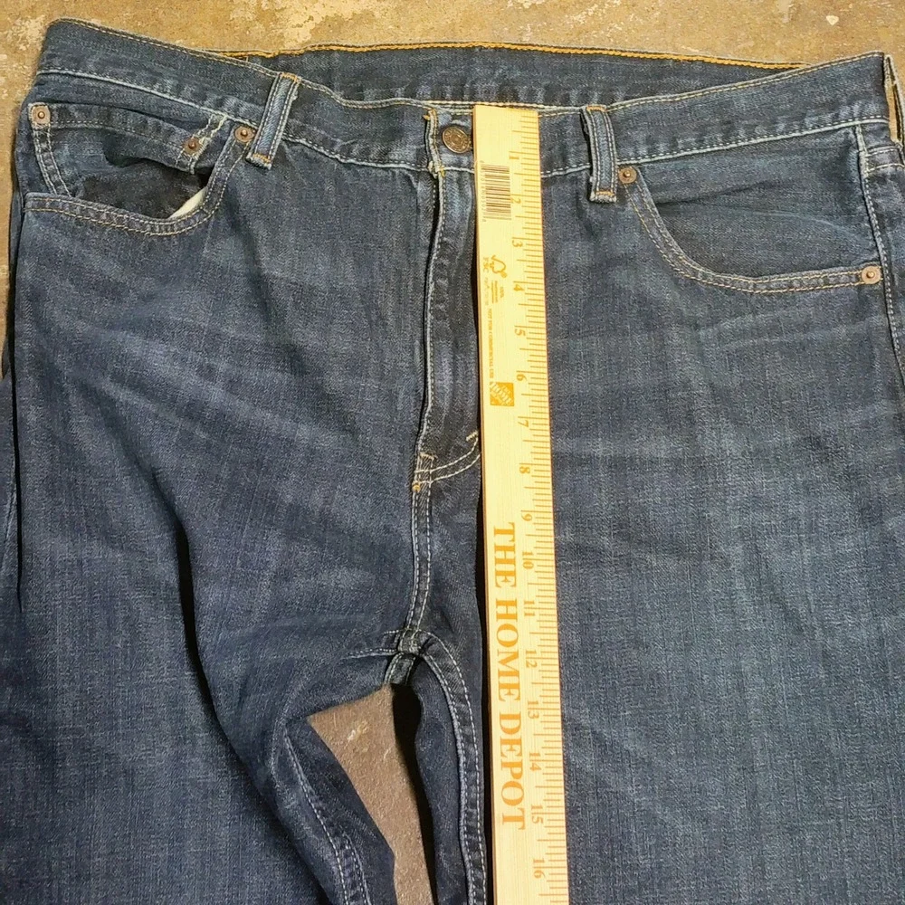 Levi's 527 Jeans Men 38x32 Slim Bootcut Mid Rise Dark Wash Denim Western Red Tab